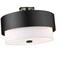 Z-Lite Counterpoint Semi Flush Mount, 3-Light, 18 In.W x 12.25 In.H, Matte Black/White 495SF18-MB - alternate 8